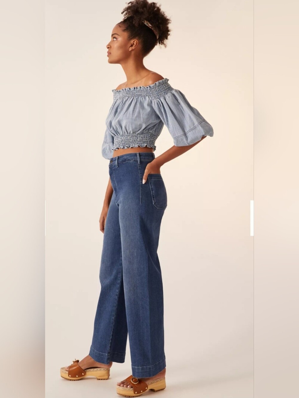 Pilcro The Skipper High-Rise Wide leg Jean. Size 29 - Picture 3 of 10